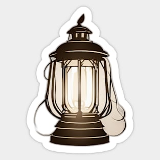 Lantern Beige Shadow Silhouette Anime Style Collection No. 410 Sticker